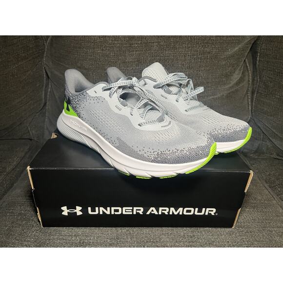 Under Armour Men's HOVR Turbulence 2 Running Shoes Gray Green Sneakers Size 11 - Picture 1 of 9